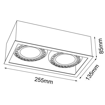 Brosline - Bodové svítidlo 2xGU10/18W/230V bílá