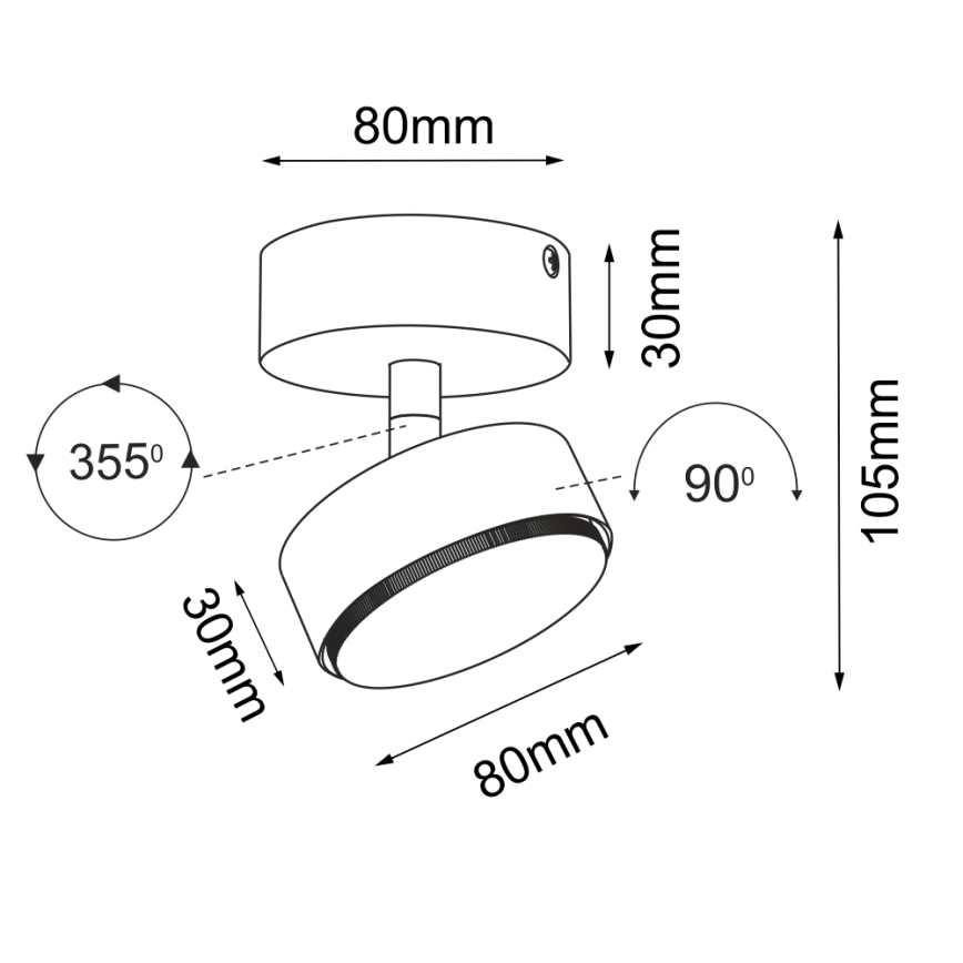 Brosline - Bodové svítidlo 1xGX53/9W/230V bílá