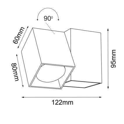 Brosline - Nástěnné bodové svítidlo 1xGU10/10W/230V bílá