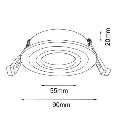 Brosline - Podhledové svítidlo 1xGU10/10W/230V černá