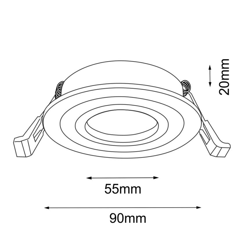 Brosline - Podhledové svítidlo 1xGU10/10W/230V černá