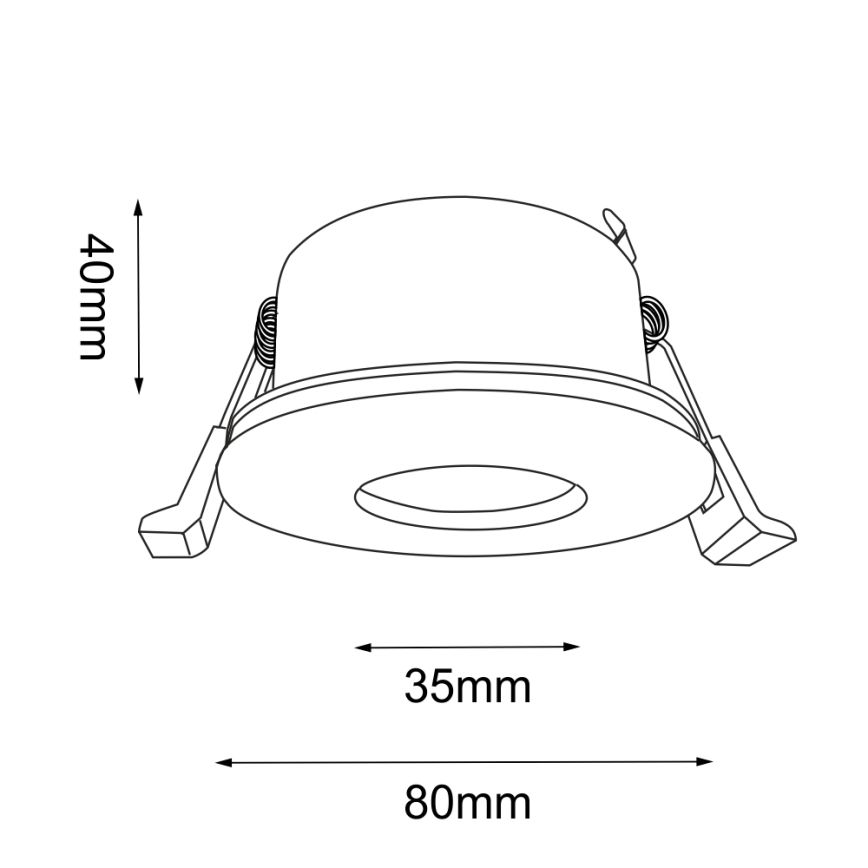 Brosline - Podhledové svítidlo 1xGU10/10W/230V černá