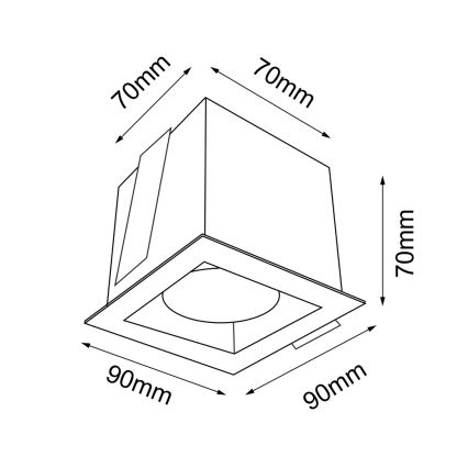 Brosline - Podhledové svítidlo 1xGU10/10W/230V bílá
