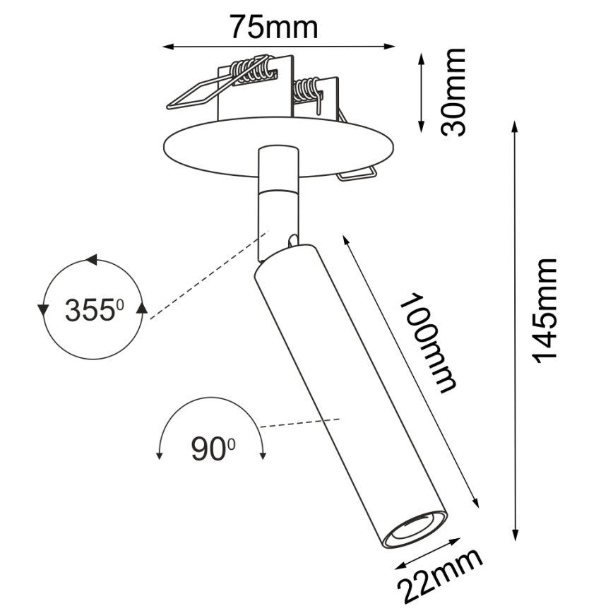 Brosline - Podhledové bodové svítidlo 1xG9/2,5W/230V černá