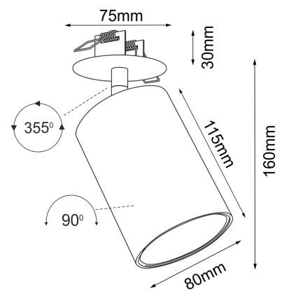 Brosline - Podhledové bodové svítidlo 1xGU10/10W/230V bílá