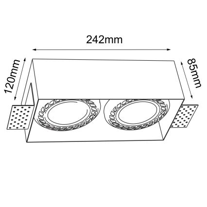 Brosline - Podhledové svítidlo 2xGU10/18W/230V bílá
