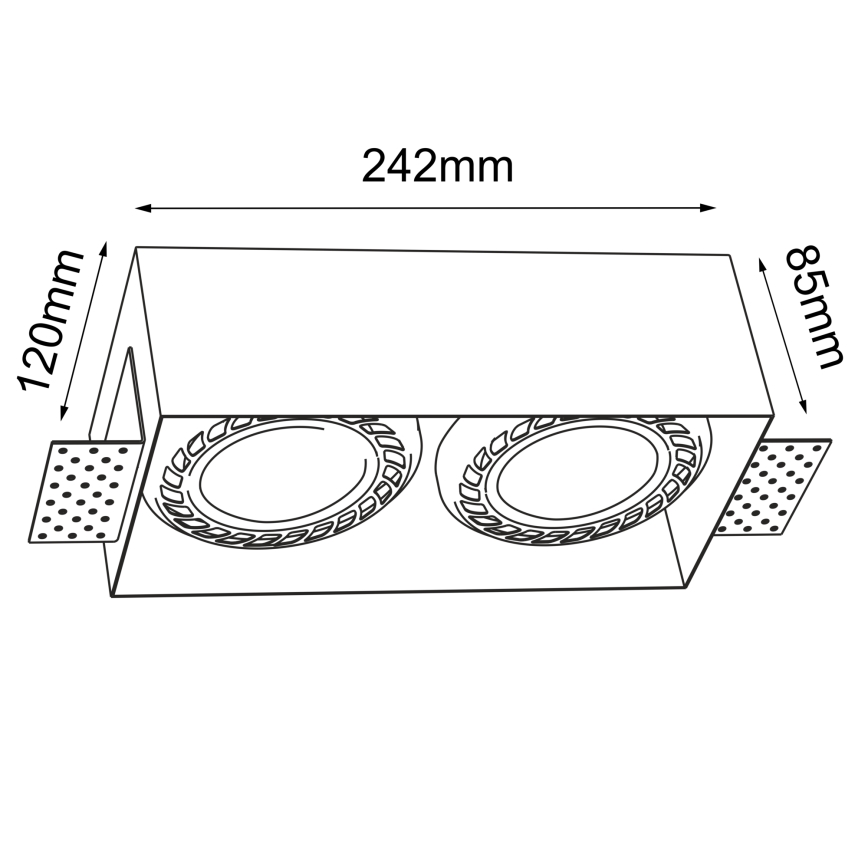 Brosline - Podhledové svítidlo 2xGU10/18W/230V bílá