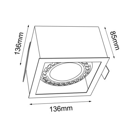 Brosline - Podhledové svítidlo 1xGU10/18W/230V černá