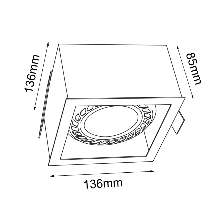 Brosline - Podhledové svítidlo 1xGU10/18W/230V černá