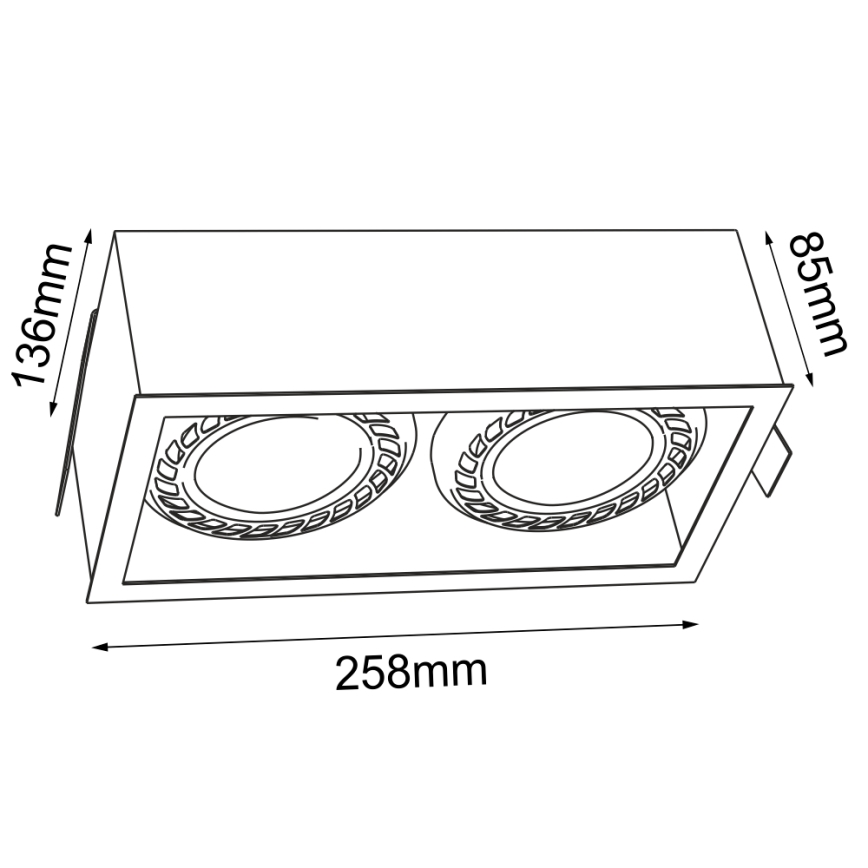 Brosline - Podhledové svítidlo 2xGU10/18W/230V bílá