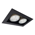 Brosline - Podhledové svítidlo 2xGU10/10W/230V černá