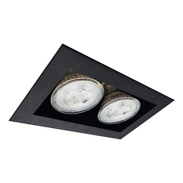 Brosline - Podhledové svítidlo 2xGU10/10W/230V černá