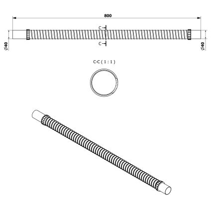 Bruckner - Flexi propojovací trubka 80 cm bílá