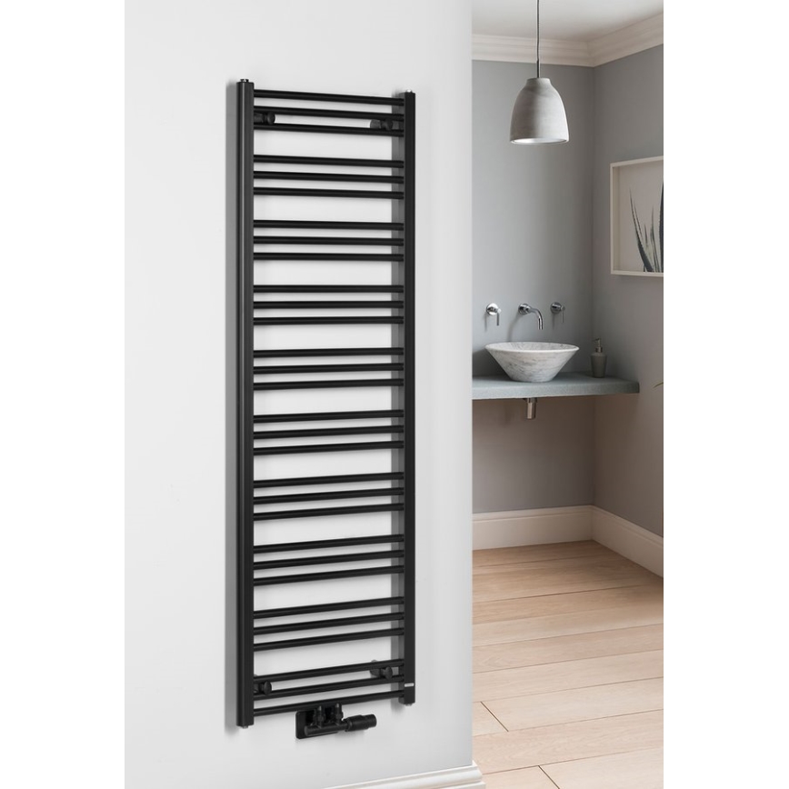Bruckner - Koupelnový radiátor ALBRECHT 657W/230V 50x157 cm matná černá