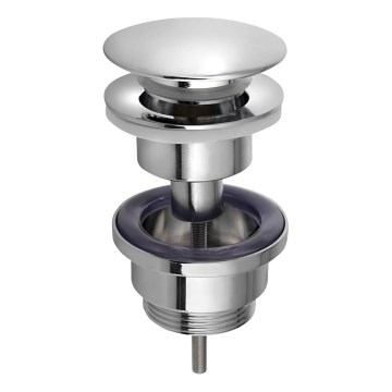 Bruckner - Umyvadlová výpusť bez přepadu CLICK-CLACK pr. 6,4 cm lesklý chrom