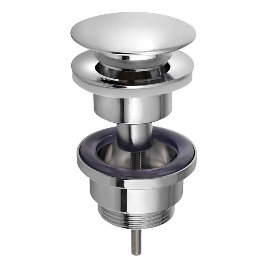 Bruckner - Umyvadlová výpusť bez přepadu CLICK-CLACK pr. 6,4 cm lesklý chrom