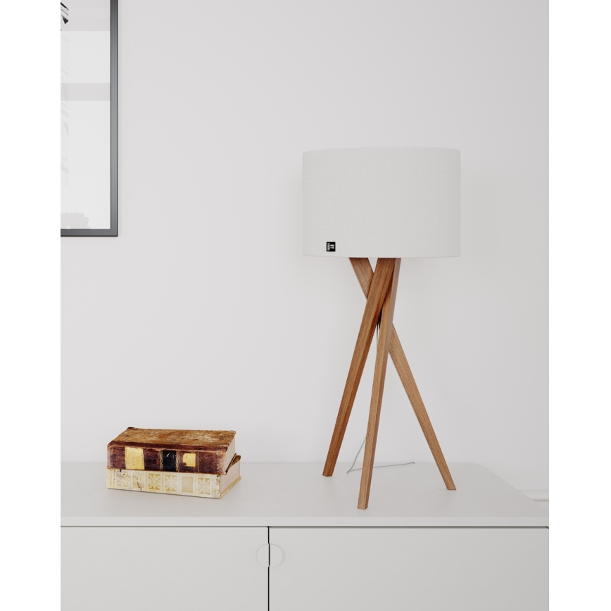 ByRydens - Stolní lampa VEGA 1xE27/8W/230V bílá/dub