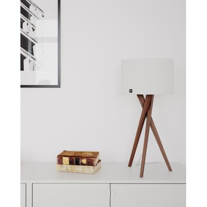 ByRydens - Stolní lampa VEGA 1xE27/8W/230V bílá/ořech