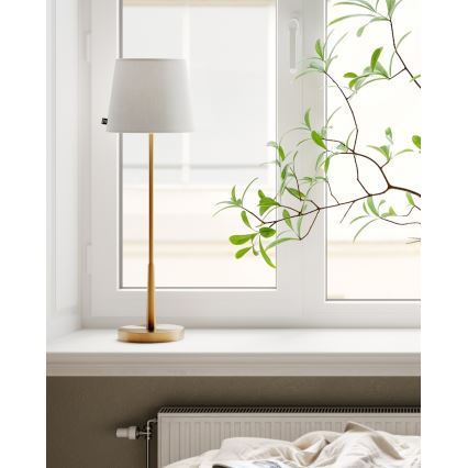 ByRydens - Stolní lampa LUMI 1xE27/8W/230V bílá/zlatá 68,5 cm