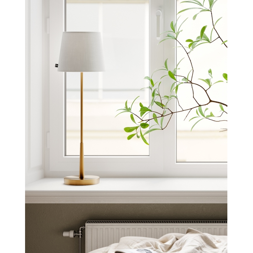 ByRydens - Stolní lampa LUMI 1xE27/8W/230V bílá/zlatá 68,5 cm