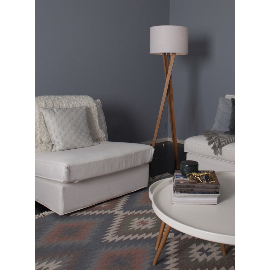 ByRydens - Stojací lampa VEGA 1xE27/5W/230V béžová/bílá