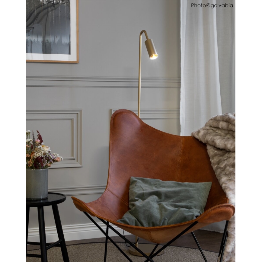 ByRydens - Stojací lampa CURVE 1xGU10/7W/230V zlatá
