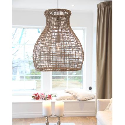 ByRydens - Lustr na lanku SEAGRASS 1xE27/8W/230V béžová pr. 49 cm