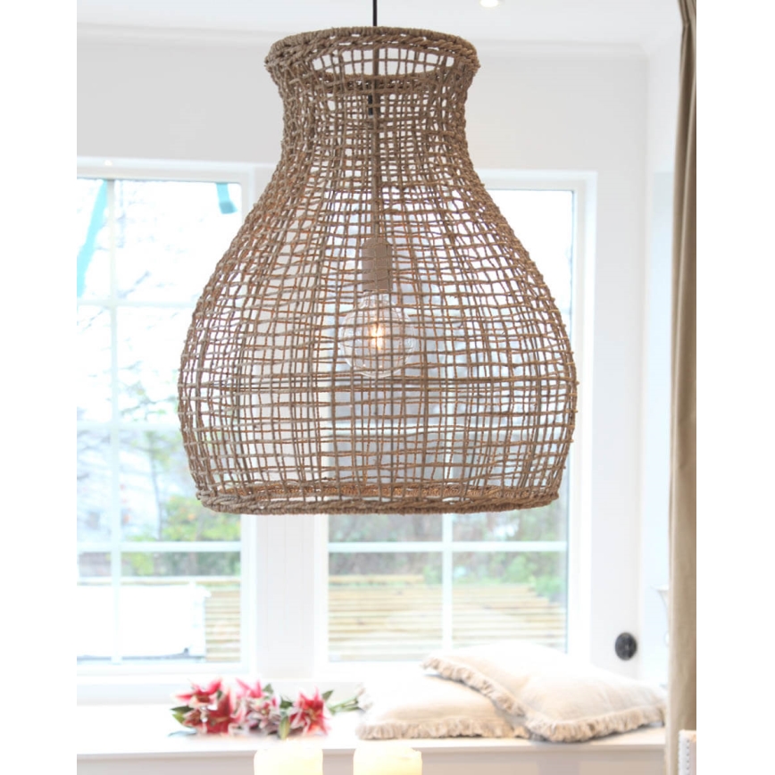 ByRydens - Lustr na lanku SEAGRASS 1xE27/8W/230V béžová pr. 49 cm