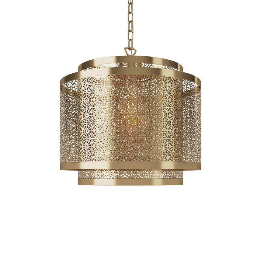 ByRydens - Lustr na řetězu HERMINE 1xE27/5W/230V mosaz pr. 34 cm