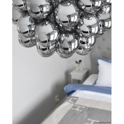 ByRydens - Lustr na lanku GROSS 8xG9/4W/230V kouřová/černá pr. 50 cm