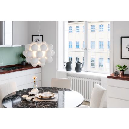 ByRydens - Lustr na lanku GROSS 8xG9/4W/230V bílá pr. 50 cm