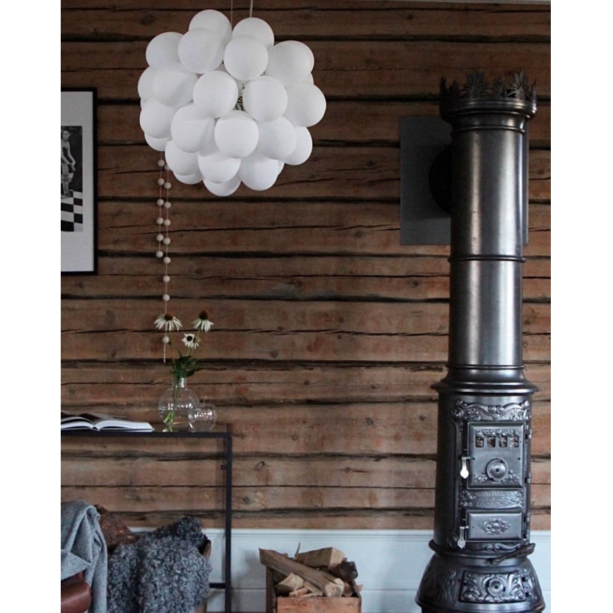 ByRydens - Lustr na lanku GROSS 8xG9/4W/230V bílá pr. 50 cm