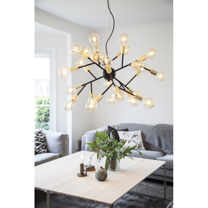 ByRydens - Lustr na lanku HEROES 24xE27/5W/230V černá pr. 80 cm
