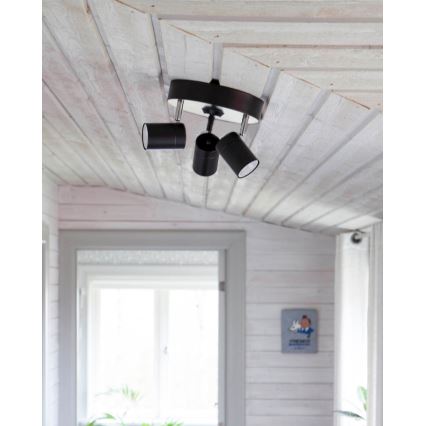 ByRydens - Bodové svítidlo CORRECT 3xGU10/7W/230V černá pr. 20 cm