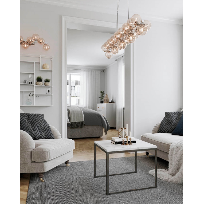 ByRydens - Lustr na lanku SPLENDOR 25xG9/5W/230V kouřová/hnědá
