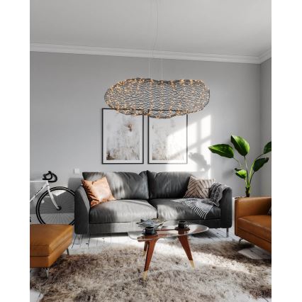 ByRydens - LED Lustr na lanku HAYDEN LED/20W/230V černá