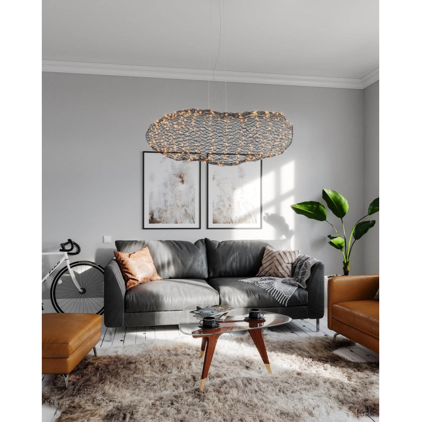 ByRydens - LED Lustr na lanku HAYDEN LED/20W/230V černá