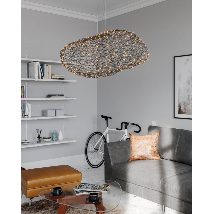 ByRydens - LED Lustr na lanku HAYDEN LED/20W/230V černá