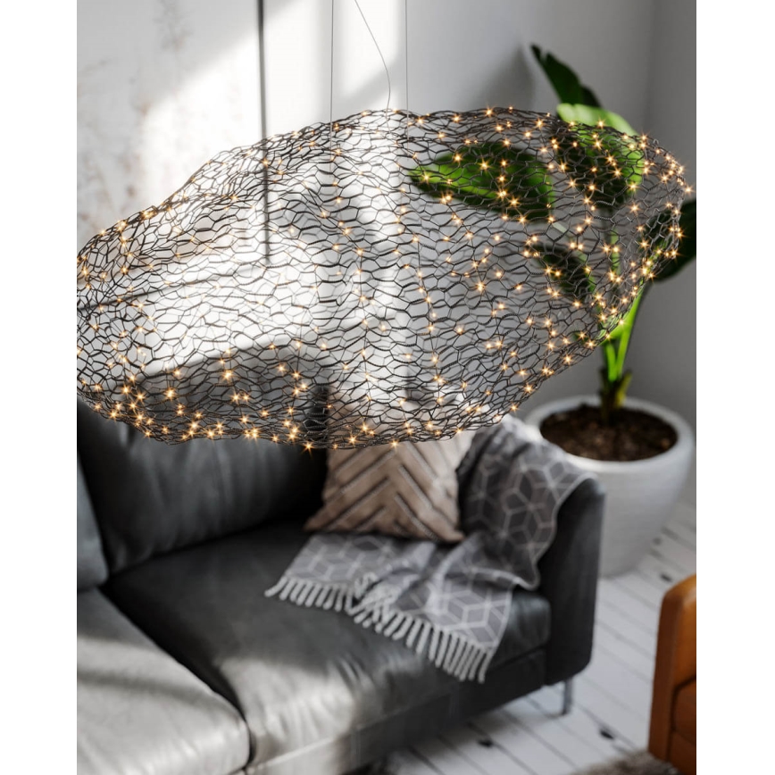 ByRydens - LED Lustr na lanku HAYDEN LED/20W/230V černá