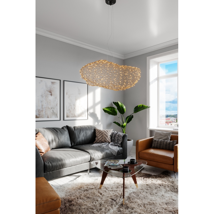 ByRydens - LED Lustr na lanku HAYDEN LED/20W/230V zlatá