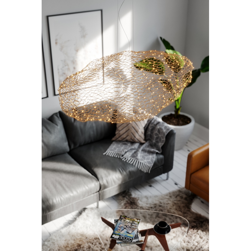 ByRydens - LED Lustr na lanku HAYDEN LED/20W/230V zlatá