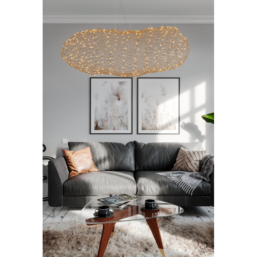 ByRydens - LED Lustr na lanku HAYDEN LED/20W/230V zlatá