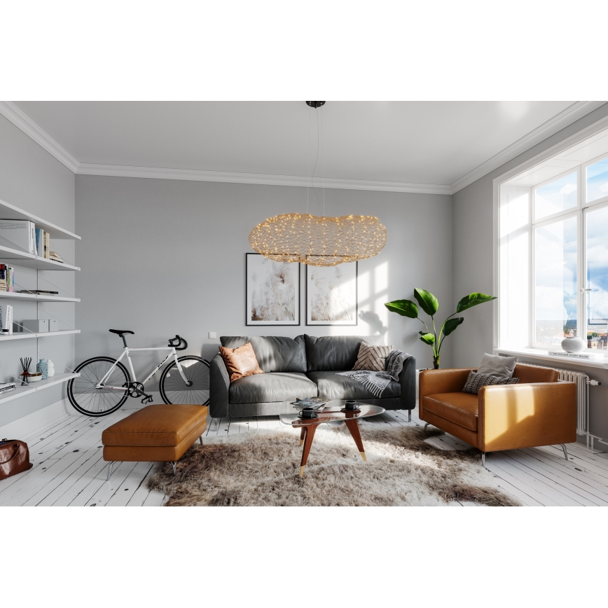 ByRydens - LED Lustr na lanku HAYDEN LED/20W/230V zlatá