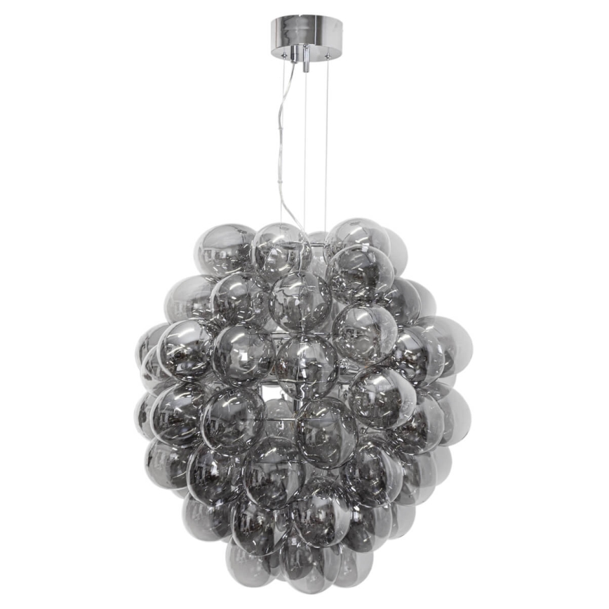 ByRydens - Lustr na lanku DELUXE 4xE14/5W/230V šedá/kouřová