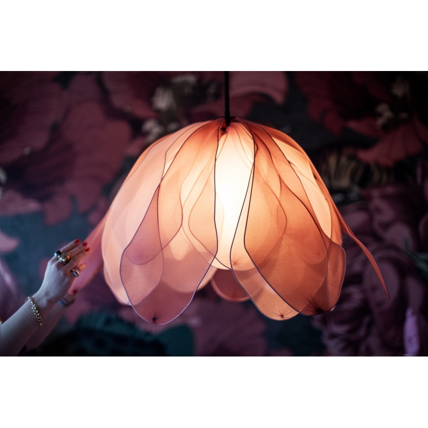 ByRydens - Lustr na lanku LOU LOU 1xE27/5W/230V růžová pr. 80 cm