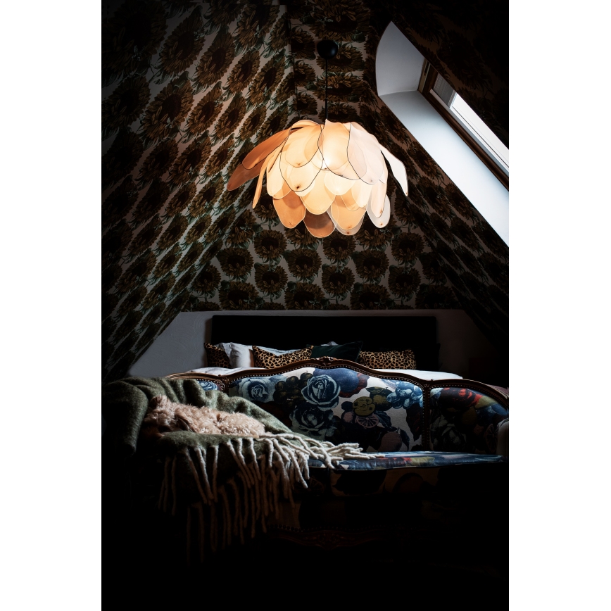 ByRydens - Lustr na lanku LOU LOU 1xE27/5W/230V béžová pr. 80 cm
