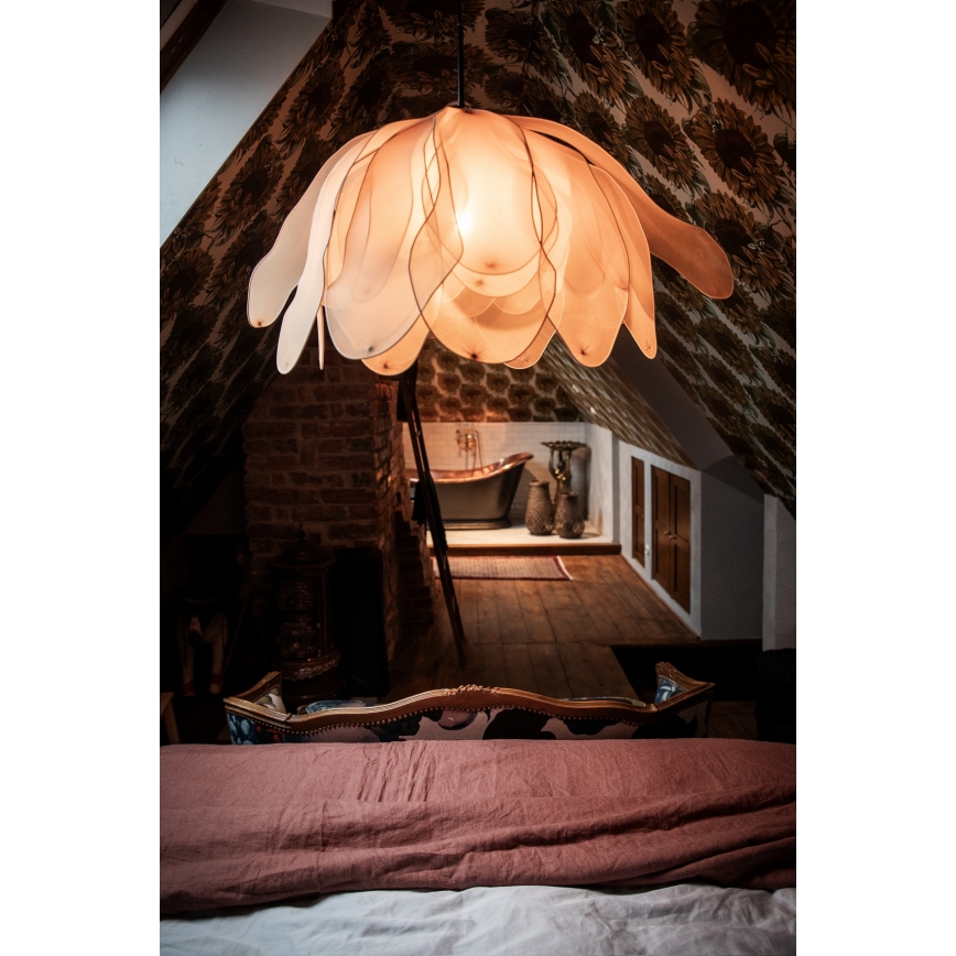 ByRydens - Lustr na lanku LOU LOU 1xE27/5W/230V béžová pr. 80 cm