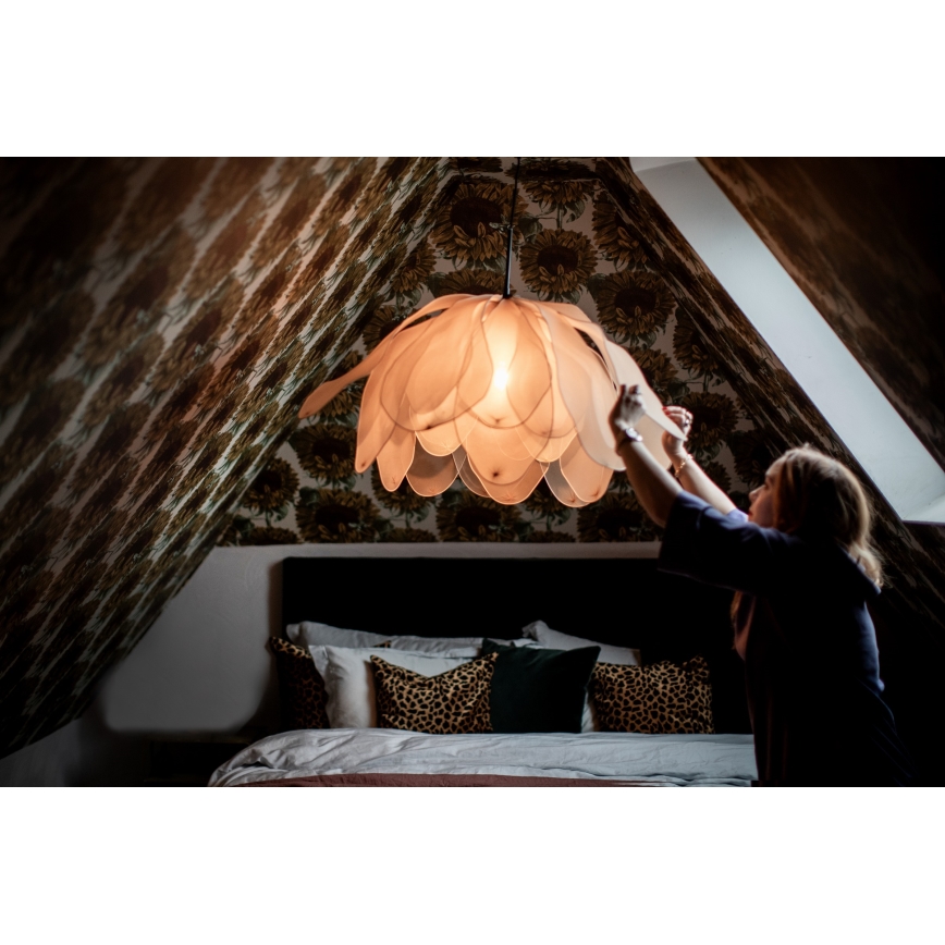 ByRydens - Lustr na lanku LOU LOU 1xE27/5W/230V béžová pr. 80 cm