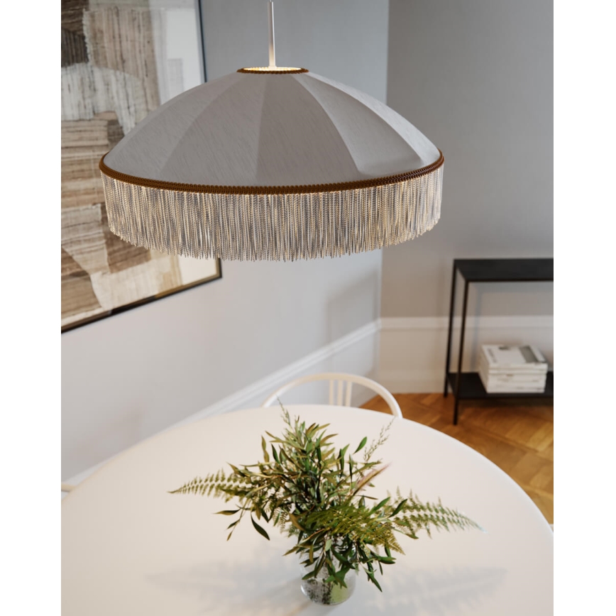 ByRydens - Lustr na lanku FRANCIS 1xE27/5W/230V krémová