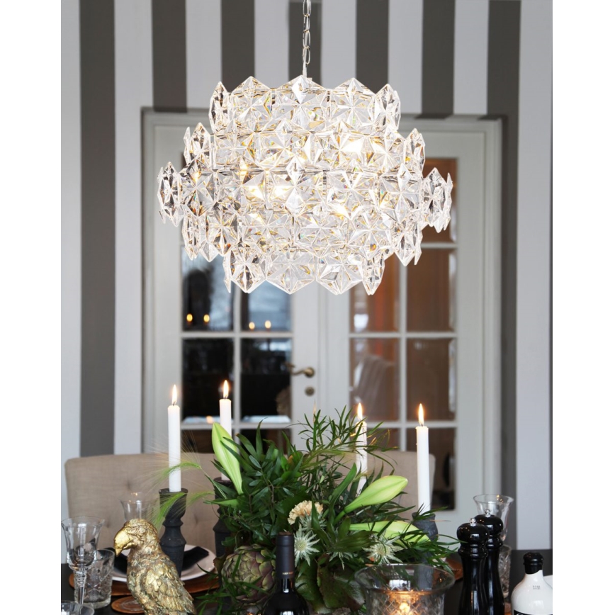 ByRydens - Lustr na řetězu MONARQUE MINI 3xE14/8W/230V čirá